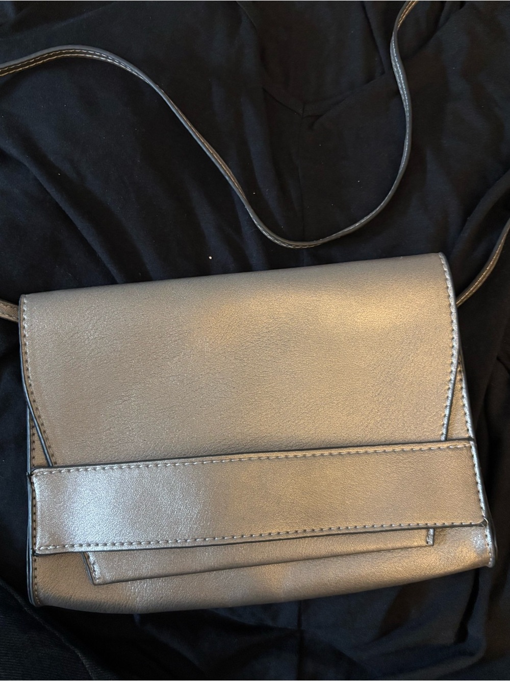 summer & rose Pewter Metallic Crossbody Purse